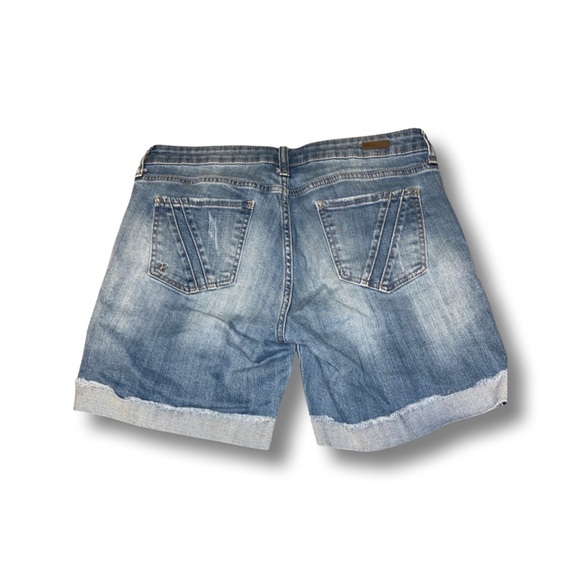 Bermuda style jean shorts distressed - Picture 2 of 4